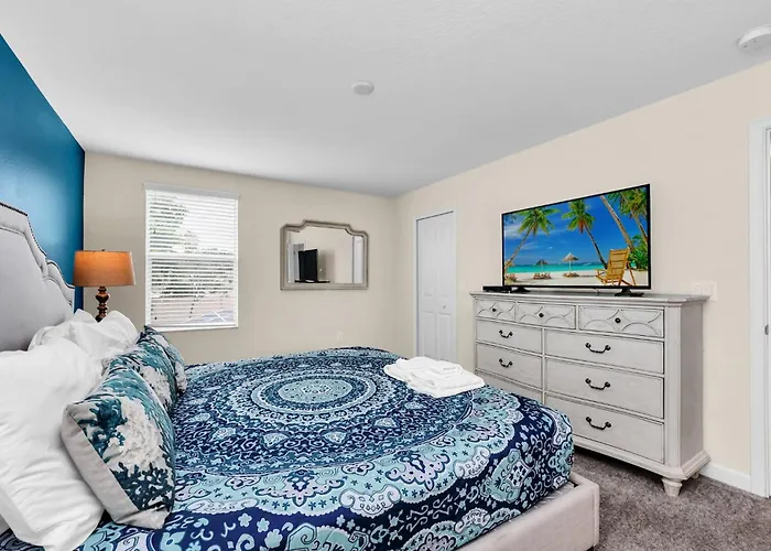 Villa At Champions Gate Resort In Orlando Near Theme Parks With Private Pool, Spa & Movie Theater