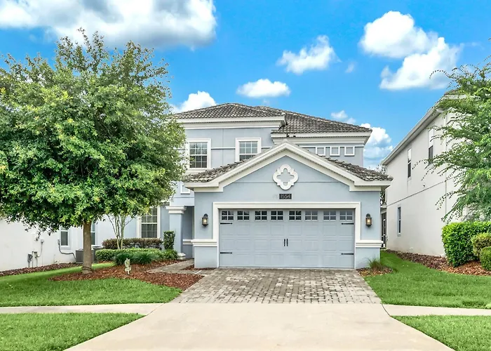 Villa At Champions Gate Resort In Orlando Near Theme Parks With Private Pool, Spa & Movie Theater